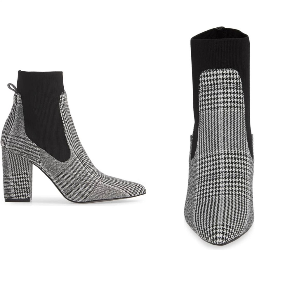 Steve Madden Richter Sock Bootie in Houndstooth